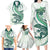 Green Maori Tuatara Family Matching Long Sleeve Bodycon Dress and Hawaiian Shirt Luxury Pastel Pattern