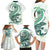 Green Maori Tuatara Family Matching Long Sleeve Bodycon Dress and Hawaiian Shirt Luxury Pastel Pattern