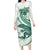 Green Maori Tuatara Family Matching Long Sleeve Bodycon Dress and Hawaiian Shirt Luxury Pastel Pattern