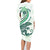 Green Maori Tuatara Family Matching Long Sleeve Bodycon Dress and Hawaiian Shirt Luxury Pastel Pattern