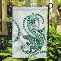 Green Maori Tuatara Garden Flag Luxury Pastel Pattern LT01 Garden Flag Green - Polynesian Pride