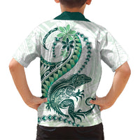 Green Maori Tuatara Hawaiian Shirt Luxury Pastel Pattern LT01 - Polynesian Pride