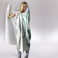 Green Maori Tuatara Hooded Blanket Luxury Pastel Pattern LT01 - Polynesian Pride