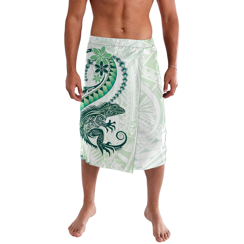 Green Maori Tuatara Lavalava Luxury Pastel Pattern