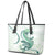 Green Maori Tuatara Leather Tote Bag Luxury Pastel Pattern