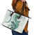 Green Maori Tuatara Leather Tote Bag Luxury Pastel Pattern