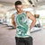 Green Maori Tuatara Men Tank Top Luxury Pastel Pattern