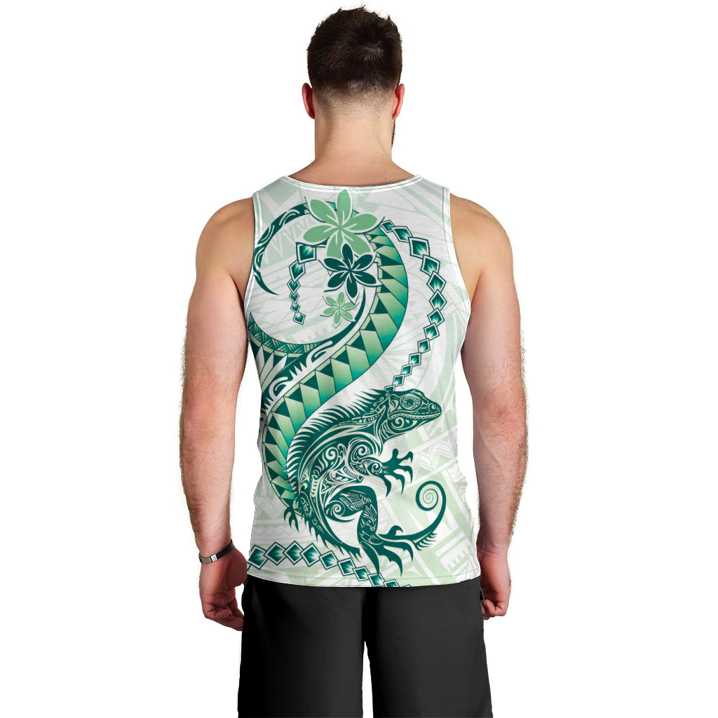 Green Maori Tuatara Men Tank Top Luxury Pastel Pattern LT01 - Polynesian Pride