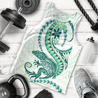 Green Maori Tuatara Men Tank Top Luxury Pastel Pattern LT01 - Polynesian Pride