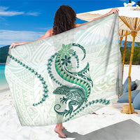Green Maori Tuatara Sarong Luxury Pastel Pattern LT01 One Size 44 x 66 inches Green - Polynesian Pride