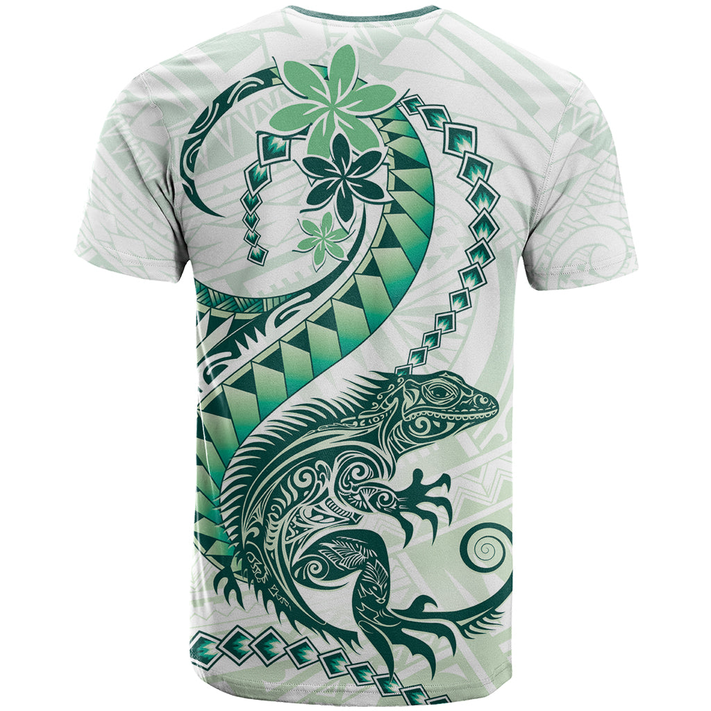 Green Maori Tuatara T Shirt Luxury Pastel Pattern LT01 - Polynesian Pride