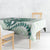 Green Maori Tuatara Tablecloth Luxury Pastel Pattern