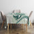 Green Maori Tuatara Tablecloth Luxury Pastel Pattern