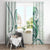 Green Maori Tuatara Window Curtain Luxury Pastel Pattern