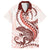 Red Maori Tuatara Family Matching Long Sleeve Bodycon Dress and Hawaiian Shirt Luxury Pastel Pattern