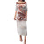 Red Maori Tuatara Family Matching Puletasi and Hawaiian Shirt Luxury Pastel Pattern