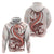 Red Maori Tuatara Hoodie Luxury Pastel Pattern