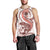 Red Maori Tuatara Men Tank Top Luxury Pastel Pattern