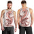 Red Maori Tuatara Men Tank Top Luxury Pastel Pattern