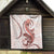 Red Maori Tuatara Quilt Luxury Pastel Pattern