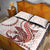 Red Maori Tuatara Quilt Bed Set Luxury Pastel Pattern