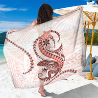 Red Maori Tuatara Sarong Luxury Pastel Pattern LT01 One Size 44 x 66 inches Red - Polynesian Pride