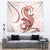 Red Maori Tuatara Tapestry Luxury Pastel Pattern