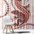 Red Maori Tuatara Window Curtain Luxury Pastel Pattern