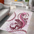 Pink Maori Tuatara Area Rug Luxury Pastel Pattern