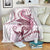 Pink Maori Tuatara Blanket Luxury Pastel Pattern