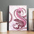 Pink Maori Tuatara Canvas Wall Art Luxury Pastel Pattern