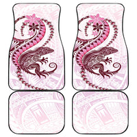 Pink Maori Tuatara Car Mats Luxury Pastel Pattern LT01 - Polynesian Pride