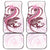 Pink Maori Tuatara Car Mats Luxury Pastel Pattern