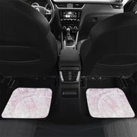 Pink Maori Tuatara Car Mats Luxury Pastel Pattern LT01 Set 2pcs - Back Pink - Polynesian Pride