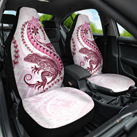 Pink Maori Tuatara Car Seat Cover Luxury Pastel Pattern LT01 One Size Pink - Polynesian Pride