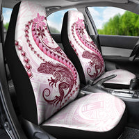 Pink Maori Tuatara Car Seat Cover Luxury Pastel Pattern LT01 - Polynesian Pride