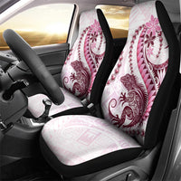 Pink Maori Tuatara Car Seat Cover Luxury Pastel Pattern LT01 - Polynesian Pride