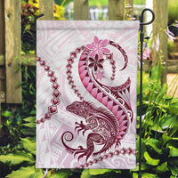 Pink Maori Tuatara Garden Flag Luxury Pastel Pattern LT01 Garden Flag Pink - Polynesian Pride