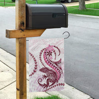 Pink Maori Tuatara Garden Flag Luxury Pastel Pattern LT01 - Polynesian Pride