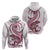 Pink Maori Tuatara Hoodie Luxury Pastel Pattern