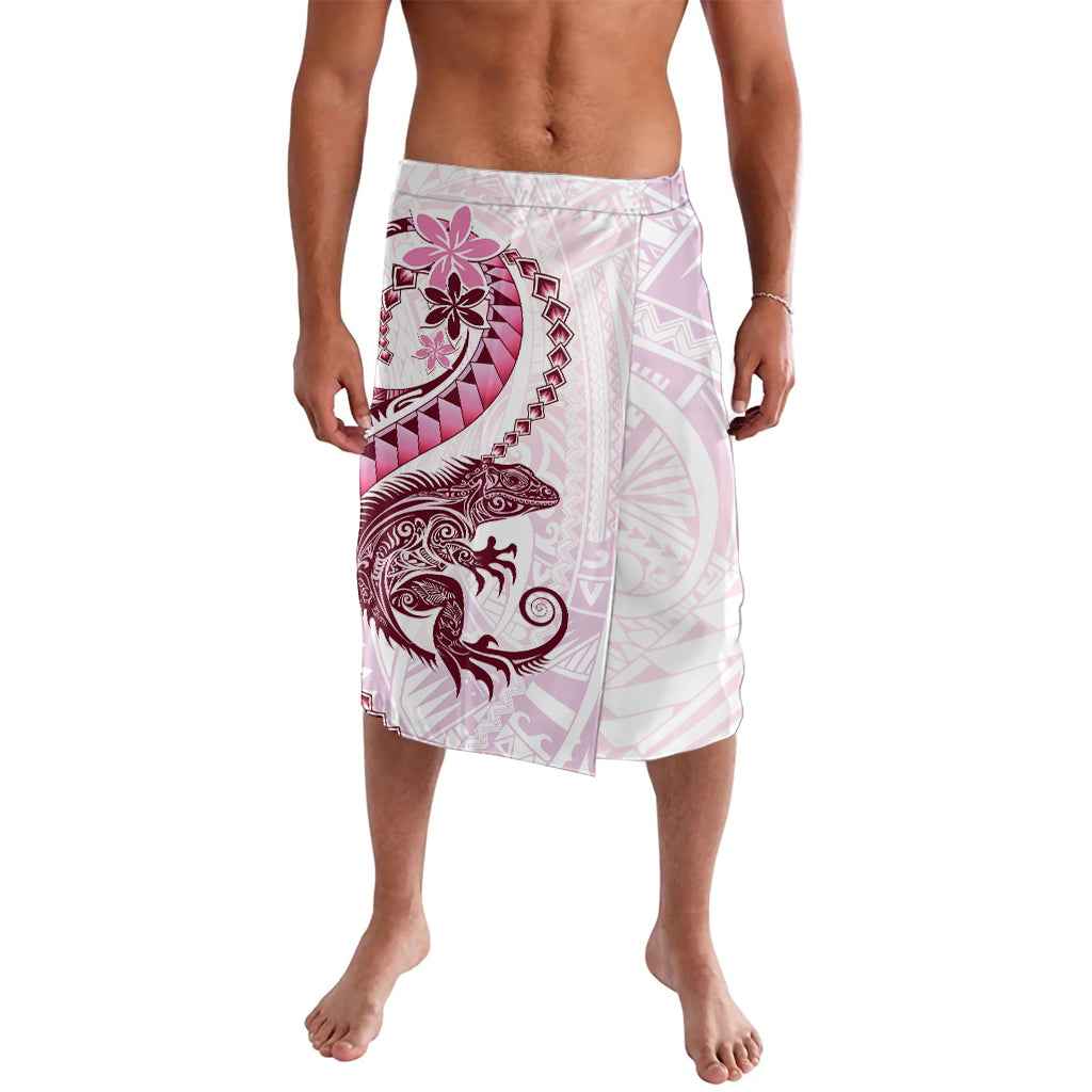 Pink Maori Tuatara Lavalava Luxury Pastel Pattern