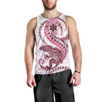 Pink Maori Tuatara Men Tank Top Luxury Pastel Pattern LT01 - Polynesian Pride