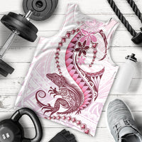Pink Maori Tuatara Men Tank Top Luxury Pastel Pattern LT01 - Polynesian Pride