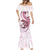 Pink Maori Tuatara Mermaid Dress Luxury Pastel Pattern