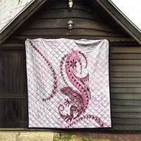 Pink Maori Tuatara Quilt Luxury Pastel Pattern LT01 - Polynesian Pride