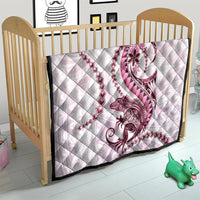 Pink Maori Tuatara Quilt Luxury Pastel Pattern LT01 - Polynesian Pride