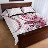 Pink Maori Tuatara Quilt Bed Set Luxury Pastel Pattern LT01 - Polynesian Pride