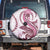 Pink Maori Tuatara Spare Tire Cover Luxury Pastel Pattern