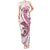 Pink Maori Tuatara Tank Maxi Dress Luxury Pastel Pattern