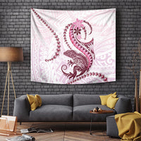 Pink Maori Tuatara Tapestry Luxury Pastel Pattern LT01 - Polynesian Pride